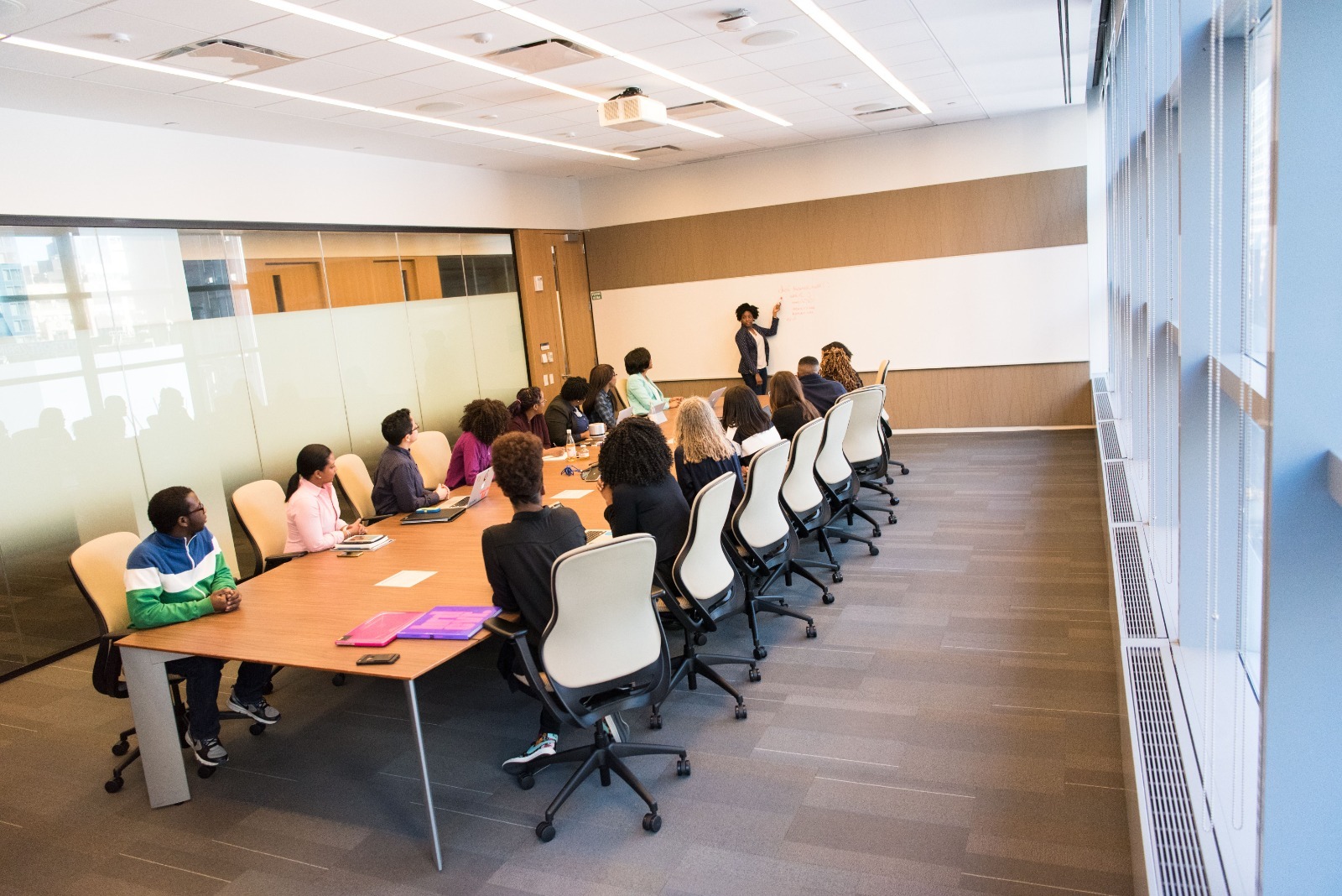 Professionals in a training session